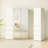 Elise Slim Modular Wood Closet Cabinet with Mirror in White