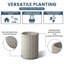 Grand pot / pot rond en béton avec trous de drainage-676806528-676806533
