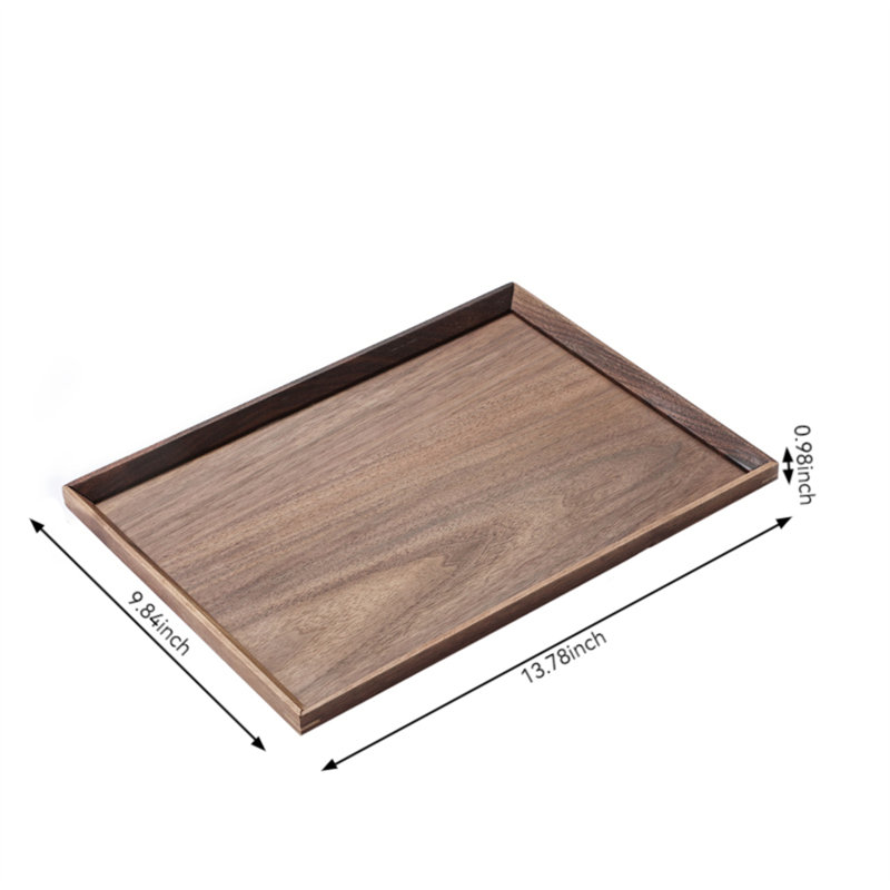 Plateau en bois Piermario, H 0,98 po x l 13,78 po x P 9,84 po