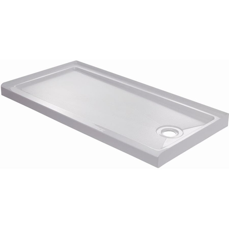 60'' W 30'' D Rectangular Single Shower Base, Right