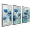 «Springing Up Blue» par Nan, impression sur toile flottante 3 pièces-62940627
