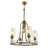 Elegant Modern Chandelier, Antiquation Finish, 19.7 x 19.7 inches | Durable Metal Body, Glass Cap, 4 x E27 Max 6W Sockets | Perfect for Glam, Industrial & Traditional Décor, IP20 Rated for Indoor Use