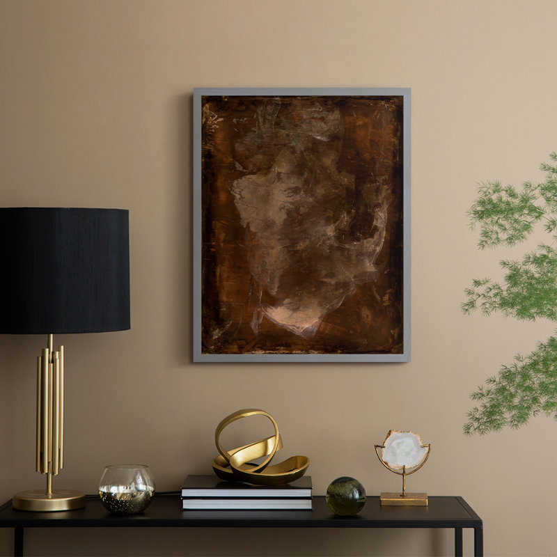Rusty Steel I Framed Print - Solid Wood, Gray, 30" H x 24" W