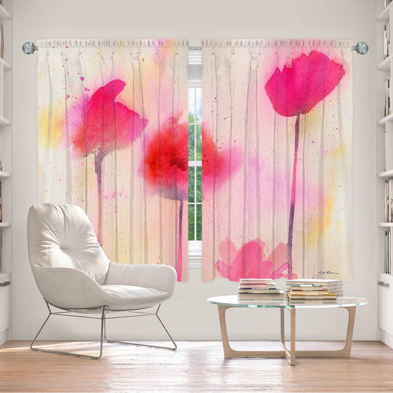 Paire de rideaux obscurcissant en polyester Edalene, L 40 po x L 61 po