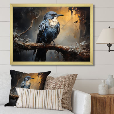 «Midnight Floral Bird Melody 2 - Colibri», art mural