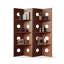Cloison pliante 4 panneaux en bois massif brun