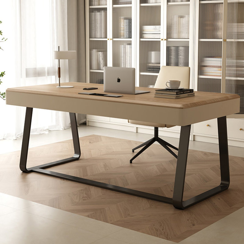 Bureau rectangulaire en bois manufacturé brun, H 29,53 po x l 62,99 po x P 27,56 po