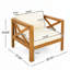 Fauteuil club d'extérieur en bois d'acacia-372978152