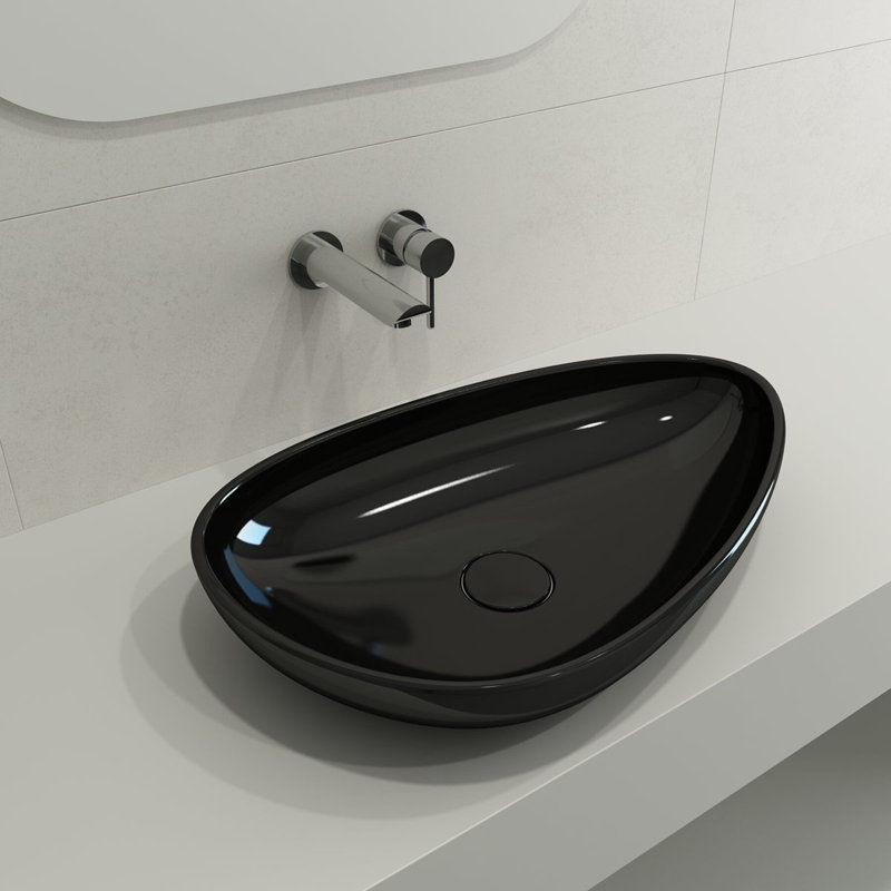 Etna 22.8'' L Bathroom Sink, Black