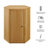Kade Faceted Wood Side Table in Natural