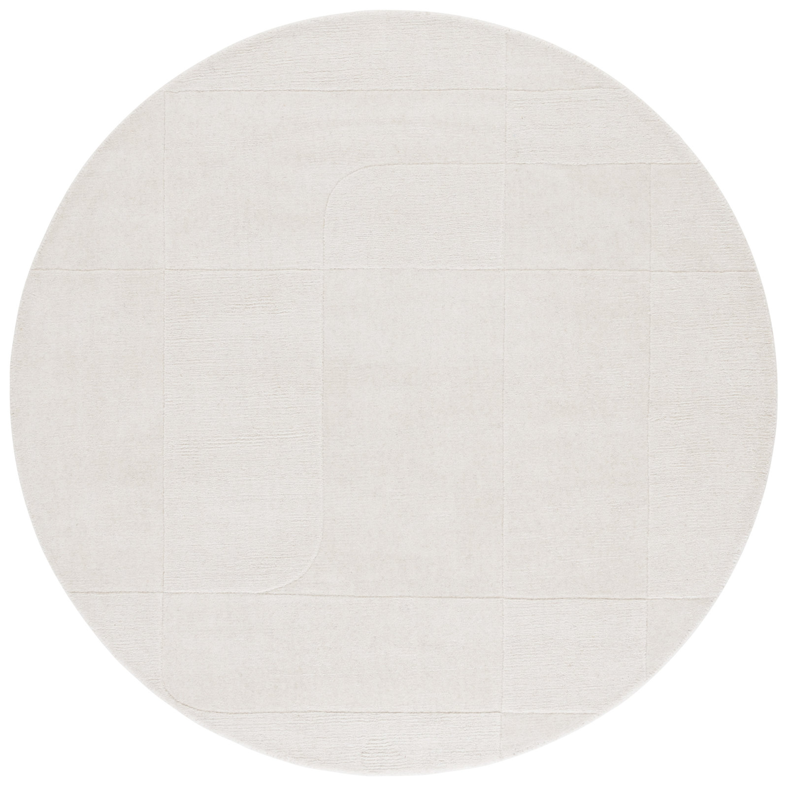 Kyrie Ivory Hand-Loomed Wool Rug, Round 6'
