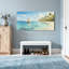 Nautique et plage plage tropicale voilier palmiers ciel eau sable-2102880632
