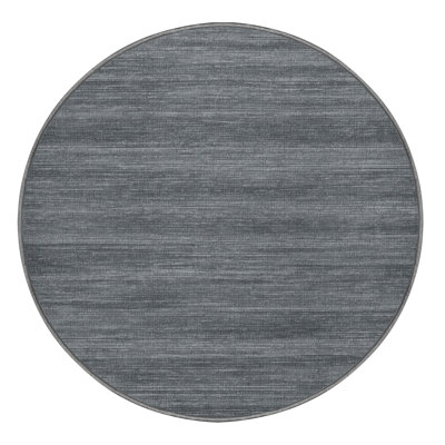Machine Washable Solid Gray Area Rug