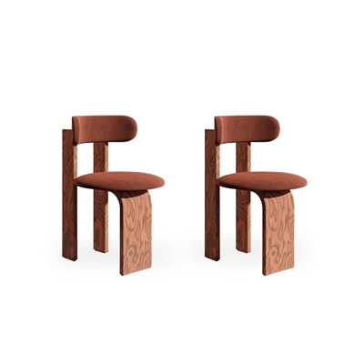 Chaises de salle à manger modernes et simples en bois massif en forme de corne