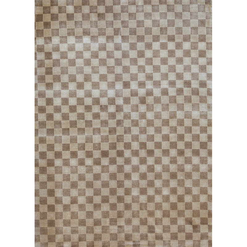 Tapis doré de haute qualité noué à la main