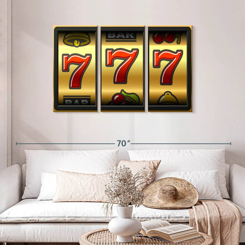 Senne Lucky Winning Slot Machine, 28" H x 45" W