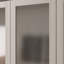 Élégante garde-robe à 4 portes avec panneaux de verre givré, poignées en laiton et grand espace de rangement - tablettes réglables et grands tiroirs pour une organisation moderne