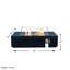 Table rectangulaire 52 po pour foyer d'extérieur au gaz propane en béton, foyers d'extérieur-343759569