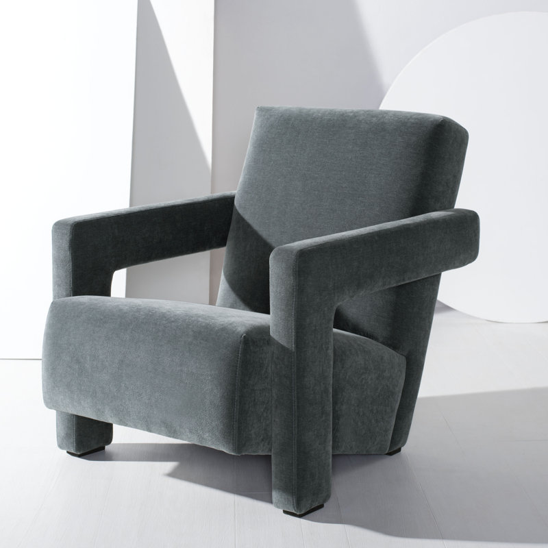 Fauteuil d'appoint moderne Olsen, Velours marine
