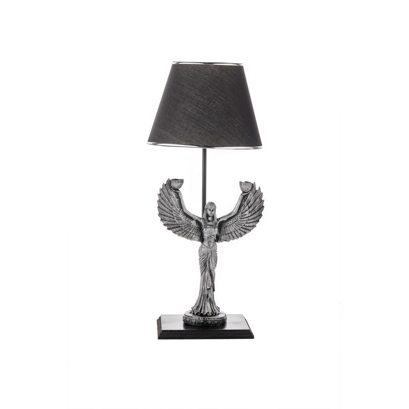 Lampe de table, gris, Noir