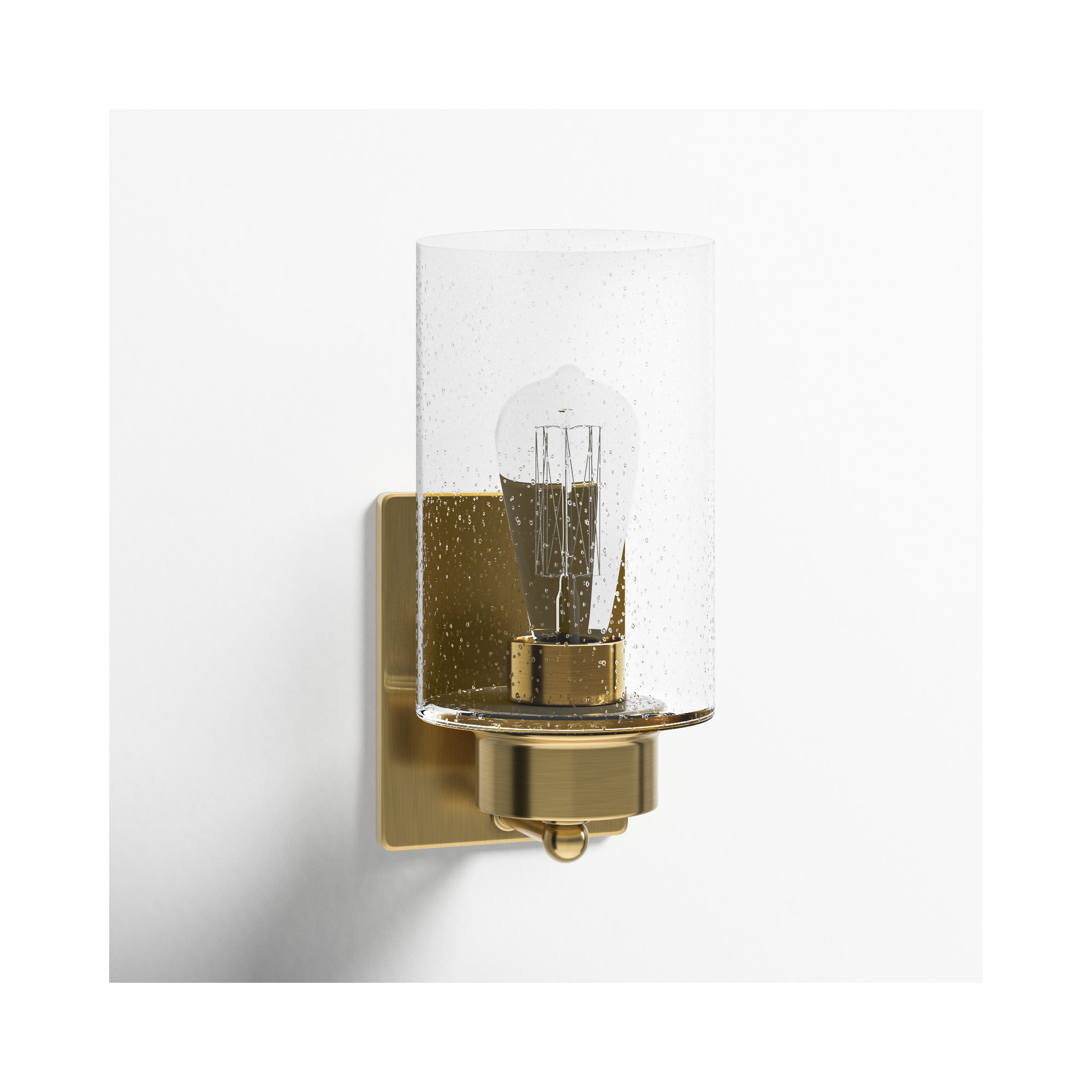 Colada 1-Light Dimmable Armed Sconce, Natural Brass