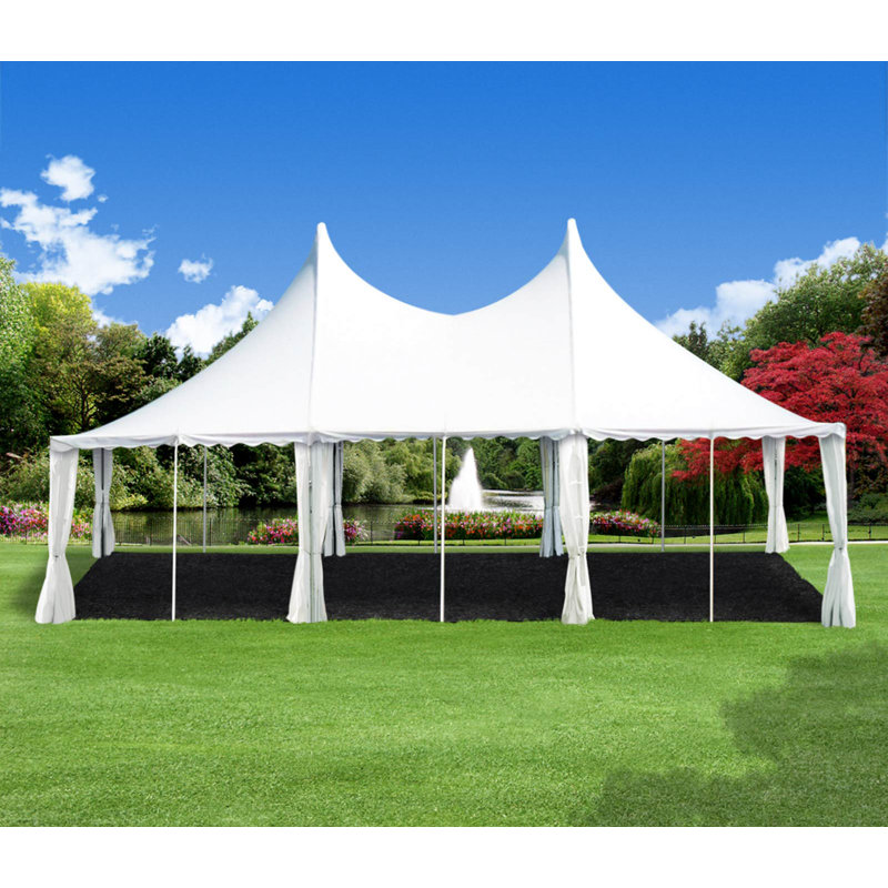 Black Synthetic Outdoor Turf Rug 10' x 15'