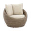 Chaise de patio pivotante avec coussins (ensemble de 2)