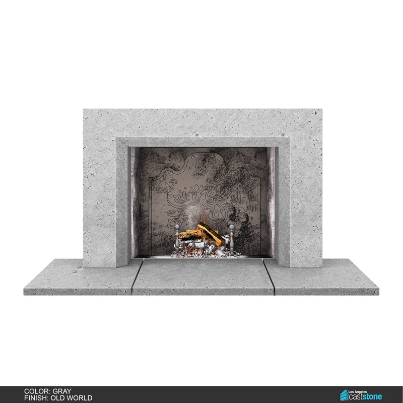 Miami Fireplace Surround, Old World Gray