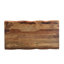 Table basse Chaliyah en bois massif à bord naturel, 130 cm (51 po), couleur brun clair-94396250