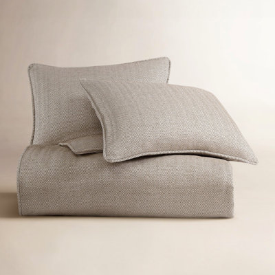 Chenille Herringbone Cotton Duvet Cover Set
