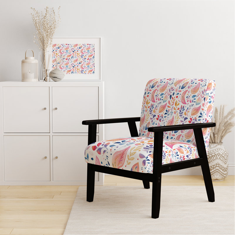 Fauteuil d'appoint French Country, Accoudoirs carrés noirs