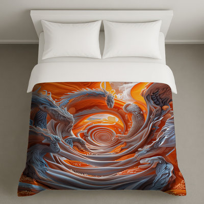 Abstract Dragon Swirls Duvet Covers