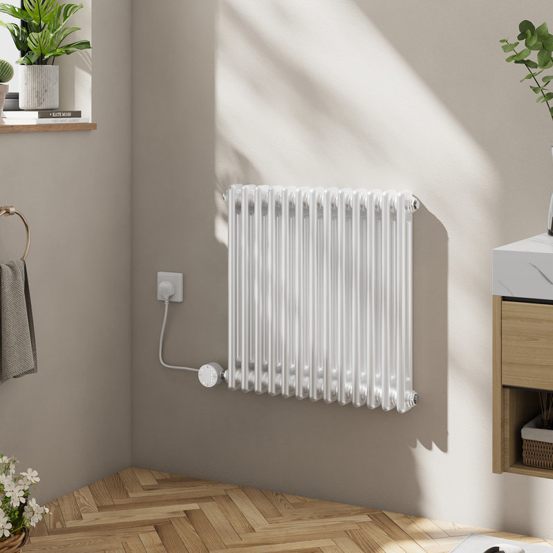 Vertical Standard Radiator, White, 60cm H x 60.5cm W x 12.8cm D