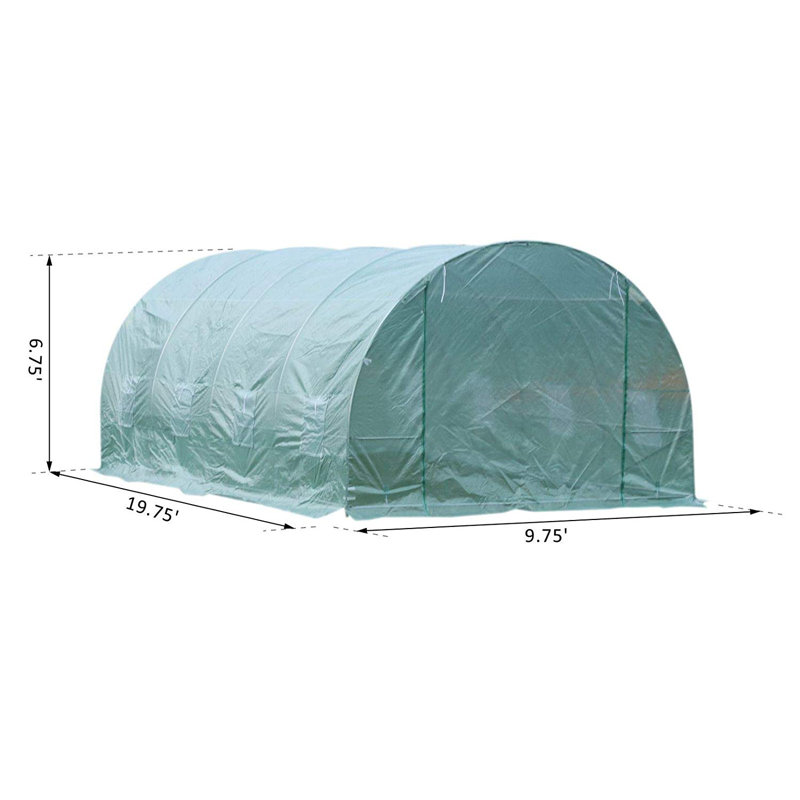 Serre l 9,75 po x P 19,75 po, Vert