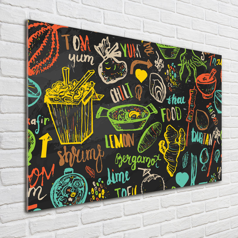 Thai Food - No Frame Print on Glass