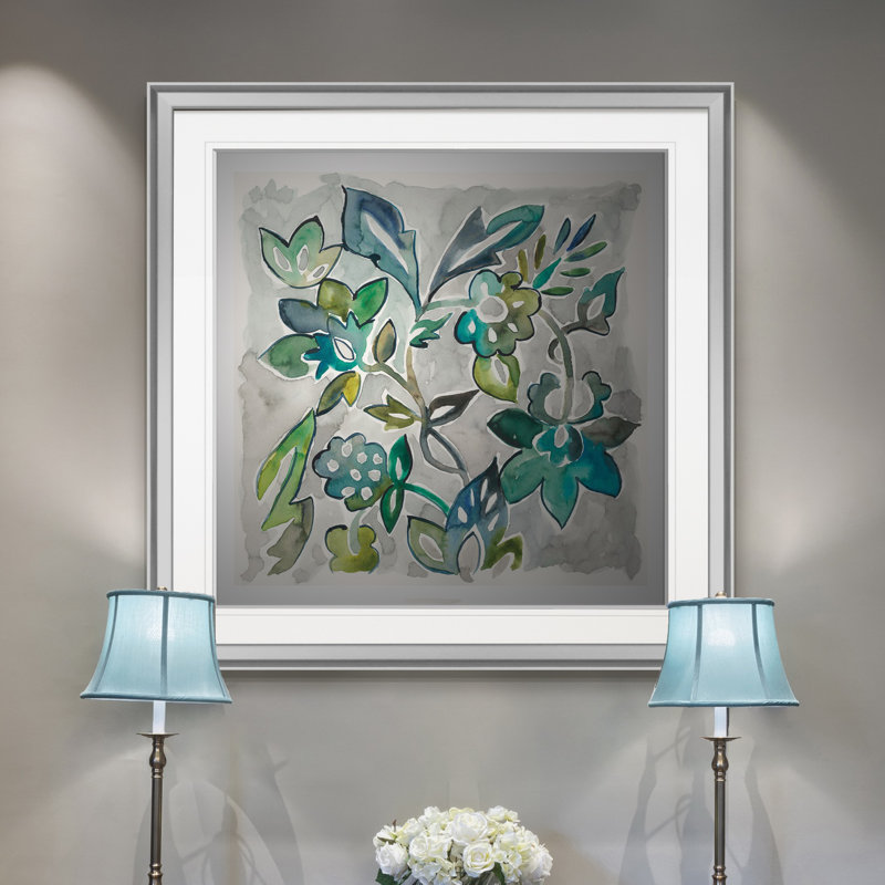 « saphir vine i », impression encadrée, H 16 po x l 16 po x P 1,5 po, Ébène / argent