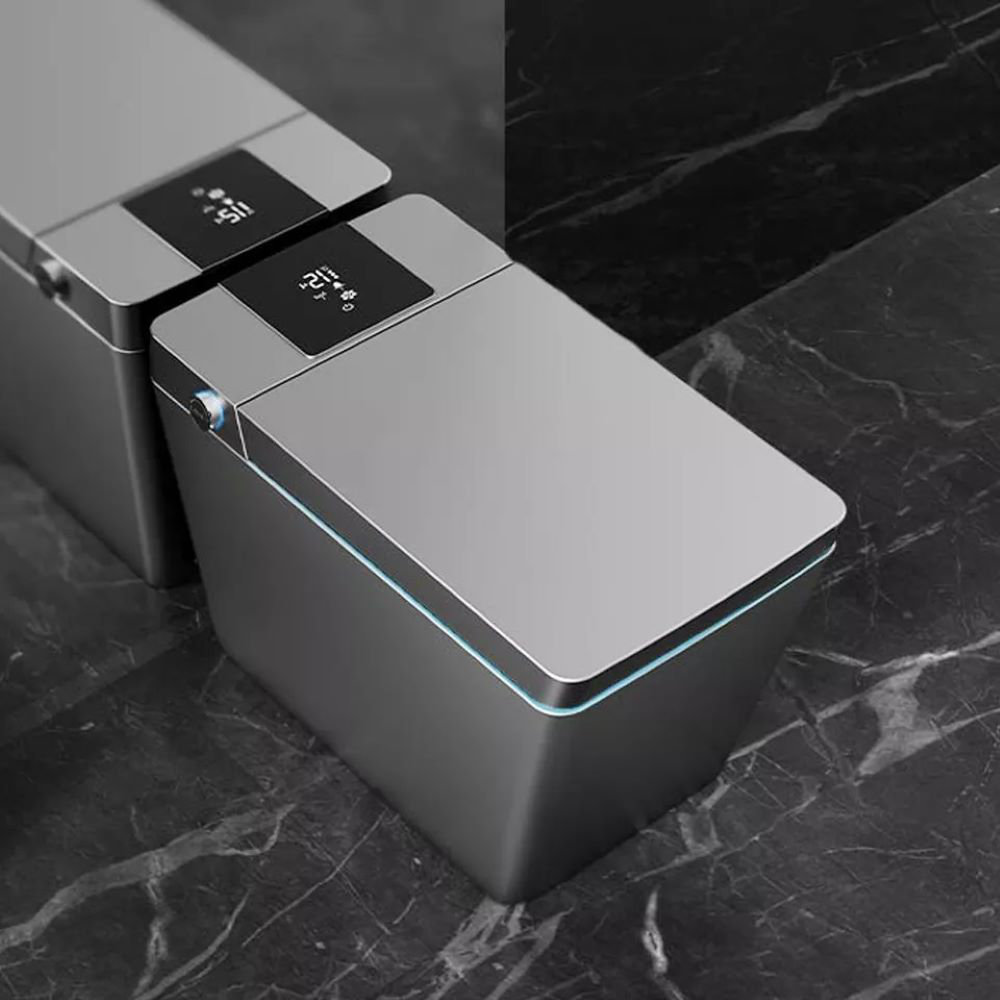 Smart Living&Technology 1.28 Gallons GPF Elongated Chair Height Floor Mounted One-Piece Toilet (Seat Included) Smart Living&Technology