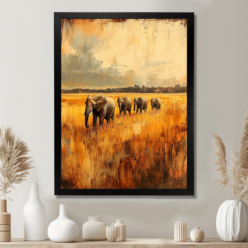 Harton - Animaux, art mural, salon, H 32 po x l 24 po, Noir, noir, noir, noir, Reproduction encadrée d'une seule photo