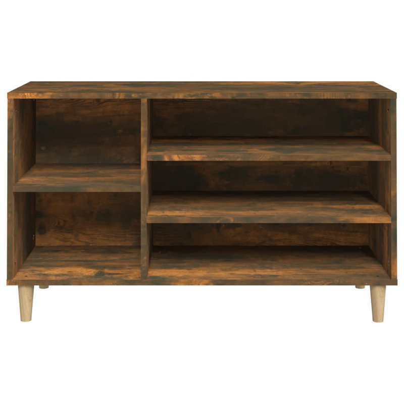 11 Pair Shoe Rack, Smoked Oak