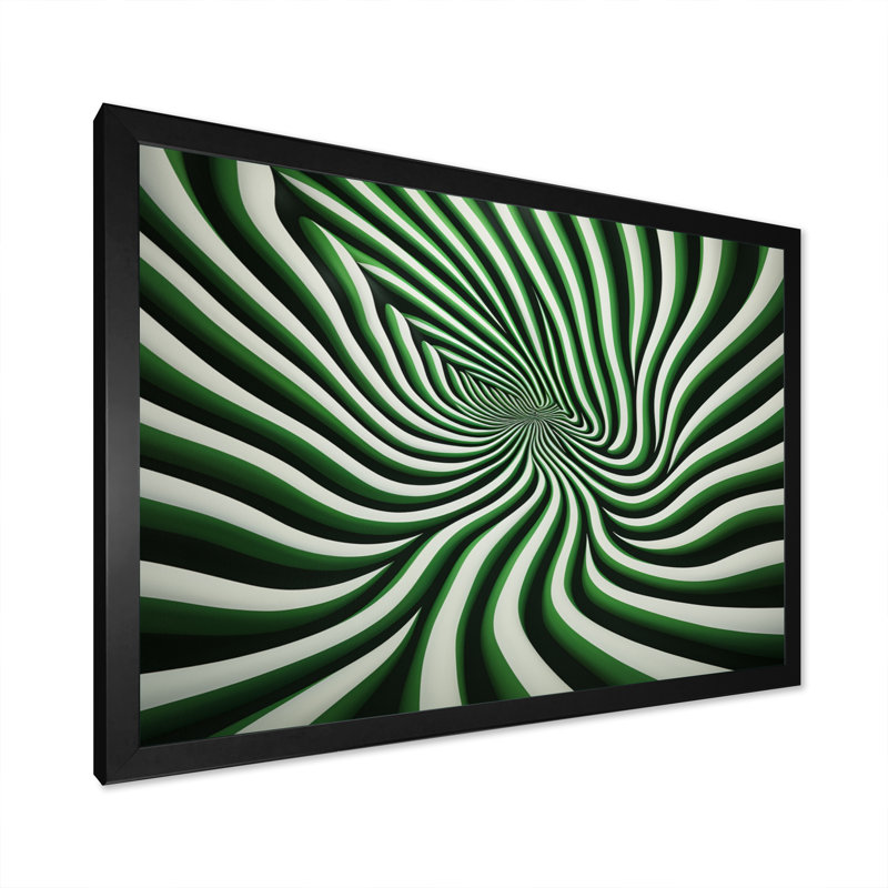 Green Op Delirum sur impression sur toile, Cadre photo noir, H 16 po x l 32 po x P 1 po