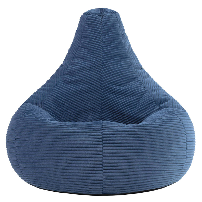Bean Bag Bazaar Dalton Corduroy Recliner Bean Bag, Blue