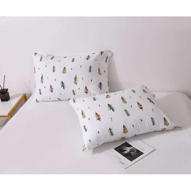 Ensemble de draps pour chambre d'amis FLPRTSS-T / D / Q / K-Parent-OT, Ensemble de draps pour grand lit avec 2 taies d'or