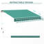 Auvent de jardin 10 pi x 8 pi. Et eau - matériau. Cadre en aluminium avec manivelle. Se fixe à différentes surfaces. Réduit l'exposition à la chaleur du soleil. Pour terrasse, balcon. Options d'installation polyvalentes. Extérieur