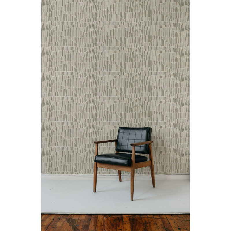 Jamaican Waves Wallpaper, Non-Pasted, Faux Grasscloth, Fresh Linen
