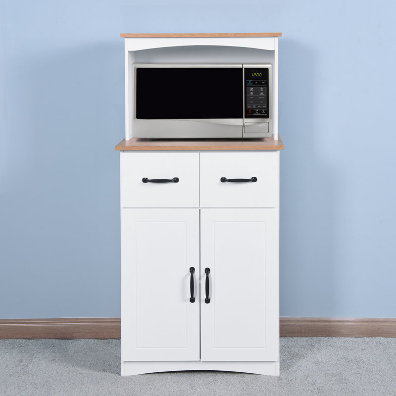 Armoire de cuisine en bois avec garde-manger blanc