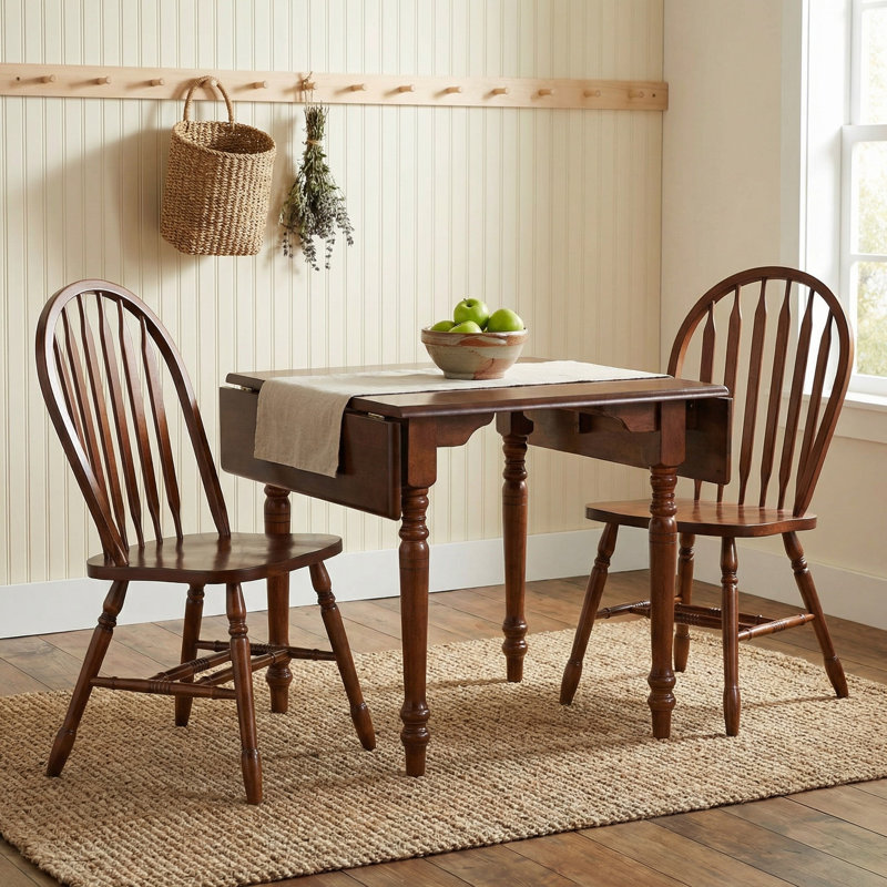 Azizi 18'' H Solid Wood Side Chair, Chestnut