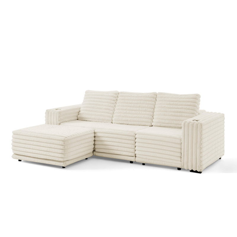 Nuve Cream 6-Piece Sectional, Cream