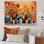 «Orange Boho Pottery Expressions II», art mural Boho