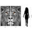 Art mural en verre trempé sans cadre King of the Jungle AB