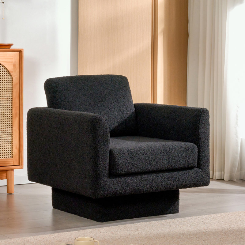 Fauteuil d'appoint pivotant à 360 °, Ours en peluche noir